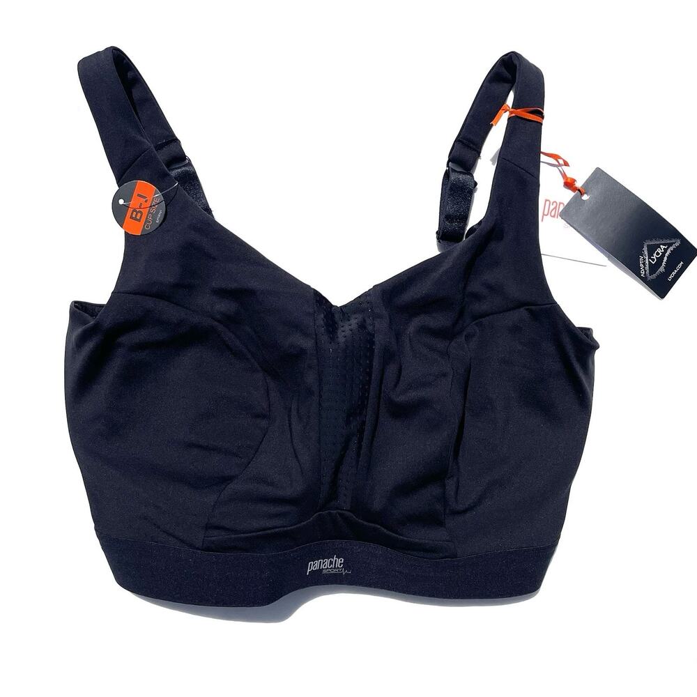 Panache Endurance Non Padded Underwire Sports Bra 32L Black 5022